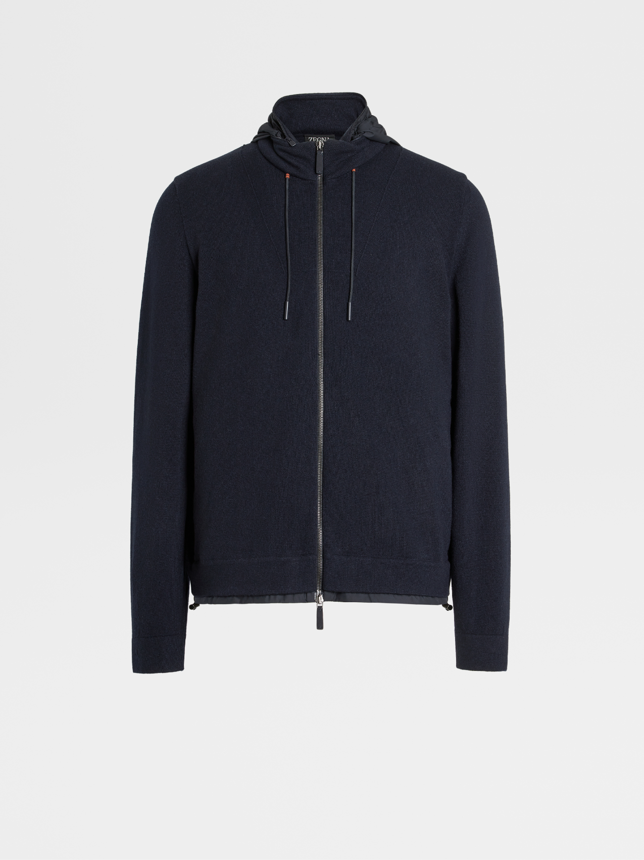 Navy Blue Oasi Cashmere Full Zip Sweater